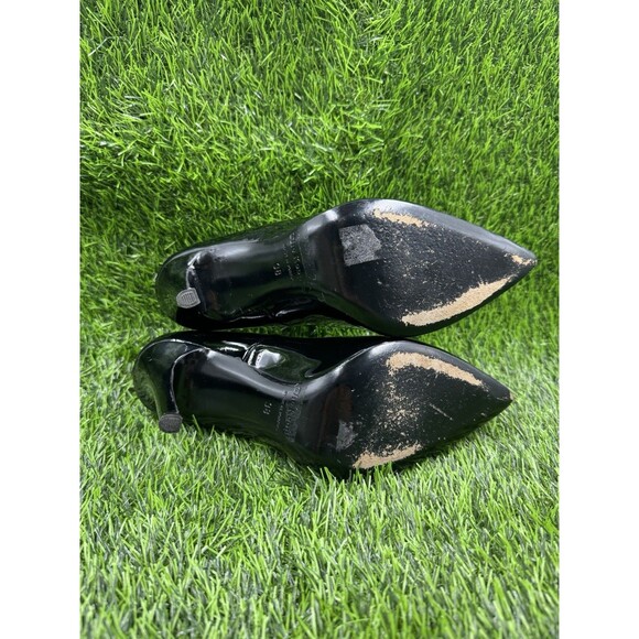 The Kooples Black Leather Pointed Toe Pump Heels Stiletto Shoes Size EU 38 US 8 - Picture 12 of 16